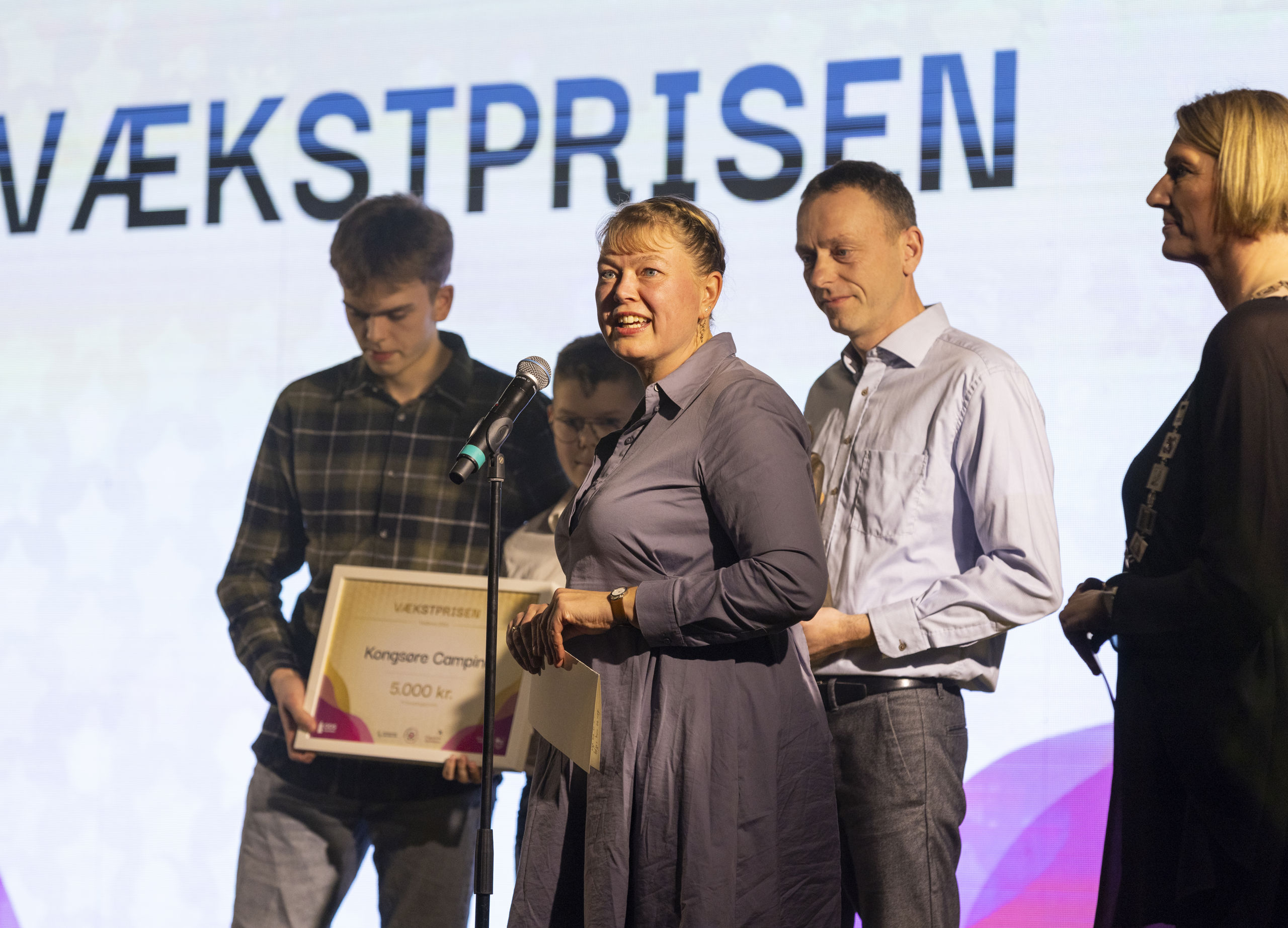 Kongsøre Camping v/ Dorte og Henrik Skovsgaard holder takketale